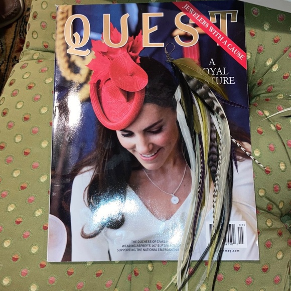 handmade feather earrings - Picture 2 of 3